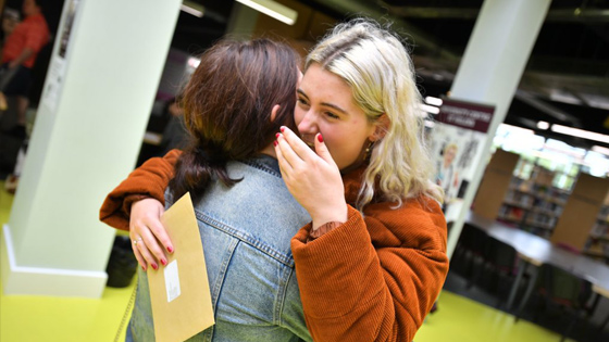 Students hugging