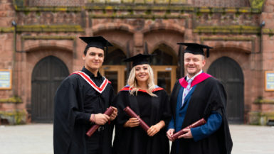 Proud Graduates – Left to Right – Flavio Ferreira, Emily McKeown, Karl Jones