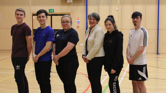 Students in gym