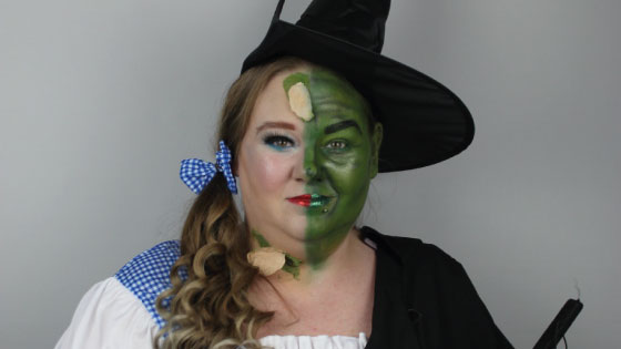 Picture showing off the amazing witchy inspired makeup by one of our students.