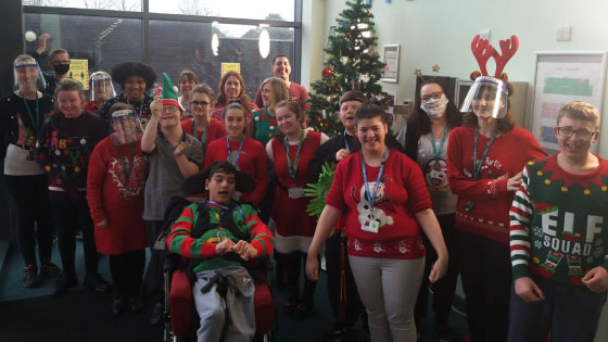 Picture of our students in their festive jumpers.