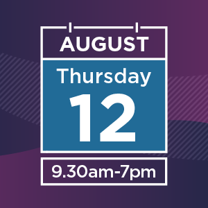 Calendar image showing Thursday 12 August date