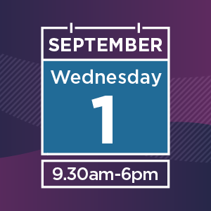 Calendar image showing Wednesday 1 September date