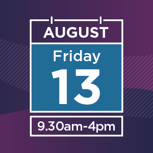 Calendar image showing Friday 13 August date