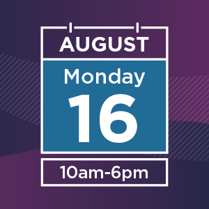 Calendar image showing Monday 16 August date