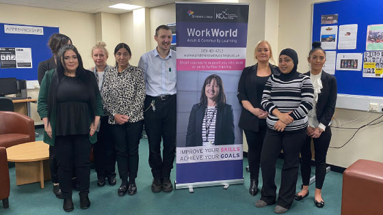 A group of students that have completed the WorkWorld course.