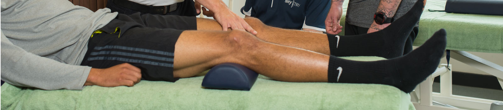 Picture of someone receiving sports therapy treatment