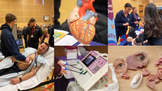Collage of pictures from our Health Care Science Skillshow