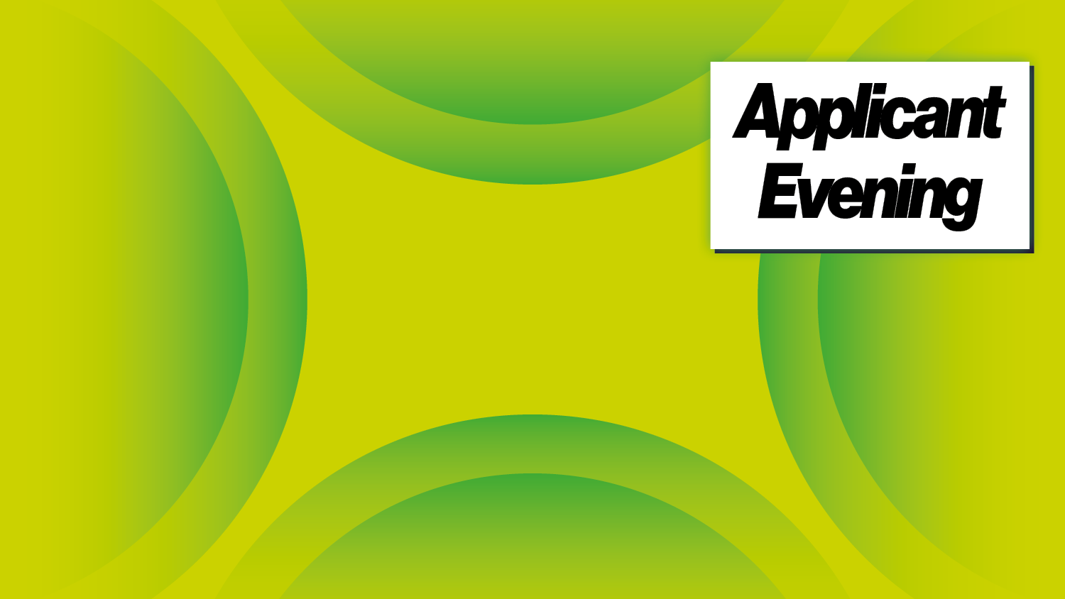 School Leavers' Applicant Evening